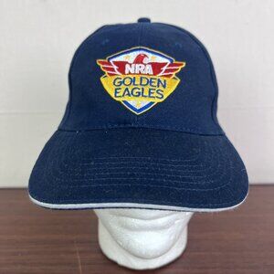 NRA National Rifle Association‎ Golden Eagles Strapback Hat Cap Navy Blue